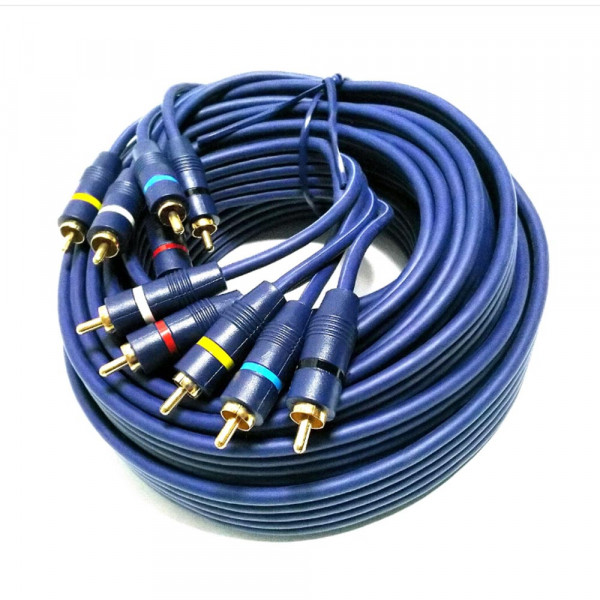 Компонентен кабел SSound Аудио/Видео 5 Х RCA 5м, Син