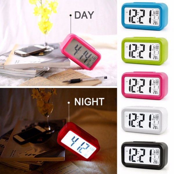 Интелигентен оптичен LCD цифров часовник - Smart optical backlight control lcd clock