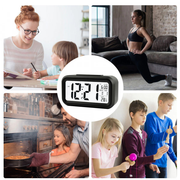 Интелигентен оптичен LCD цифров часовник - Smart optical backlight control lcd clock