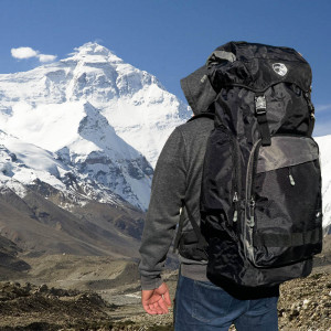 Великолепна туристическа раница HANARY EVEREST BLACK 60L 3873 с много екстри