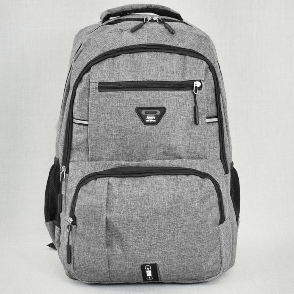 Голяма спортна ученическа раница SPORT GREY 2416, 46 см