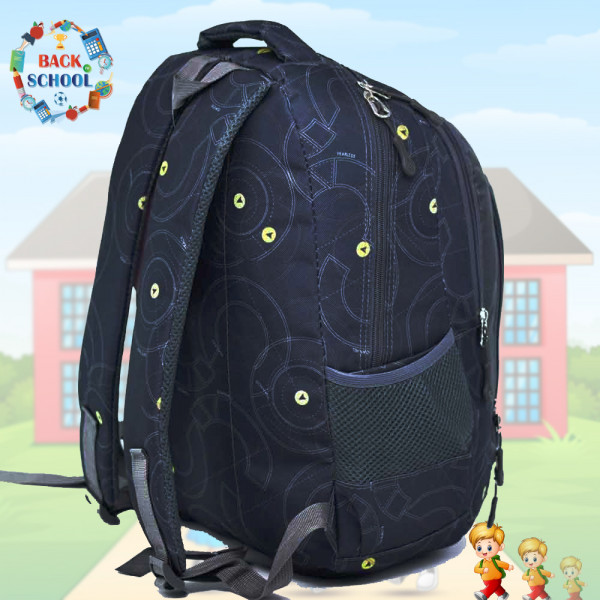 Ученическа раница "New Wining" DARK BLUE 3450 непромокаема, с много джобчета, свеж десен, тъмно синя