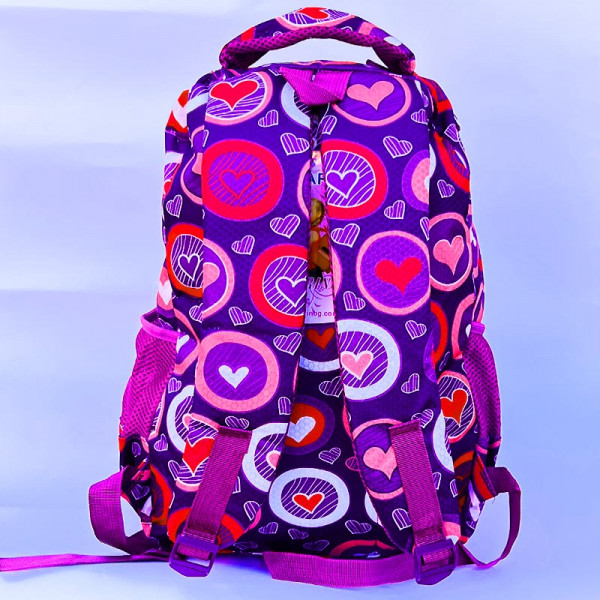 Ученическа раница "New Wining" PURPLE 3453 непромокаема, с много джобчета, свеж десен, лилава
