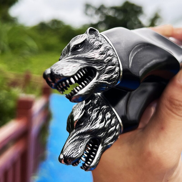 Ловен нож Damaskus MONSTER WOLVERINE, ръчна изработка, дамаска стомана 60HRc VG10 75 слоя, телешка кожена кания Monster