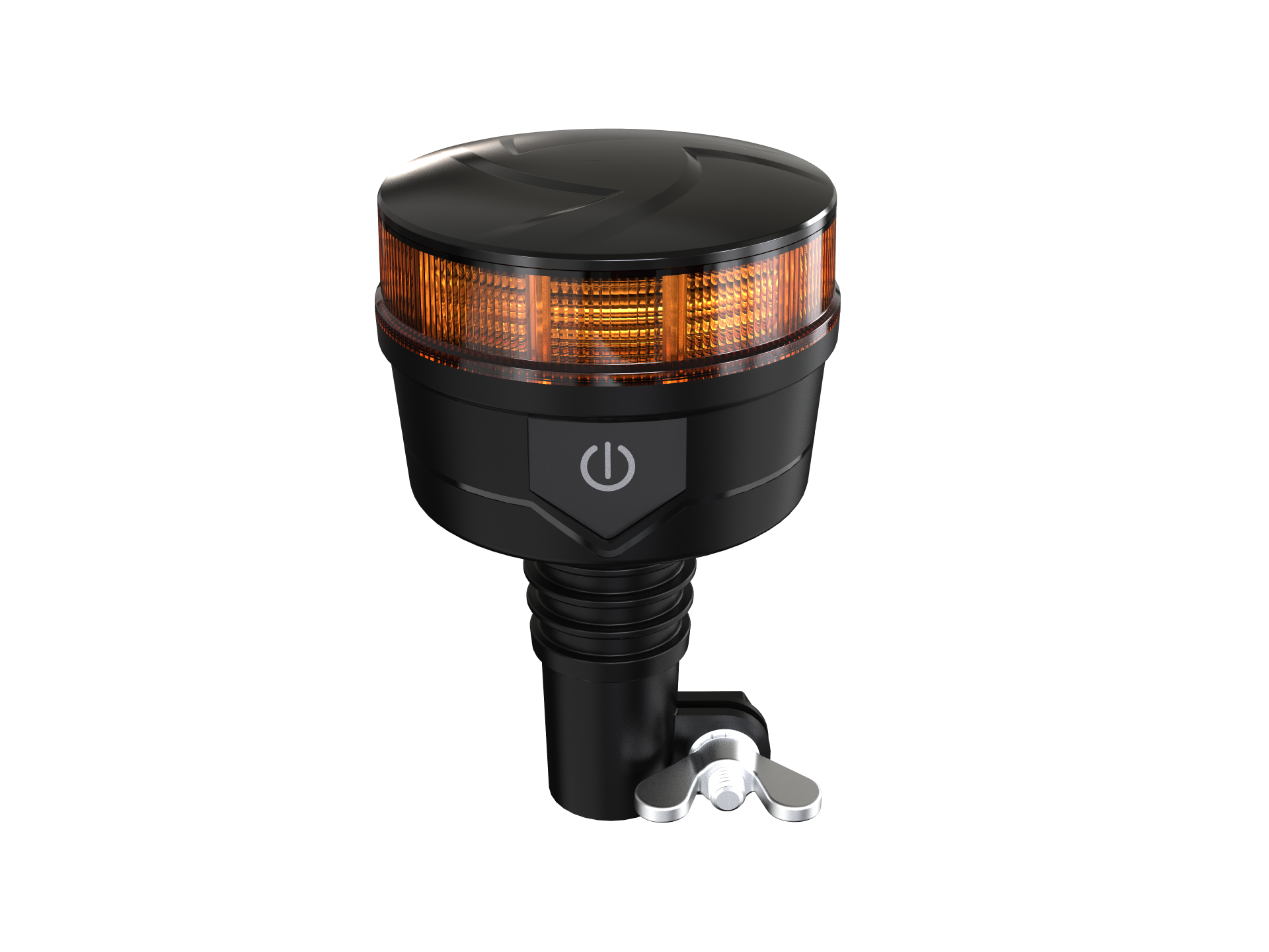 19W LED ЛЕД Аварийна Сигнална Лампа Маяк Буркан 30 Диода Оранжева Жълта 12V - 24V за монтаж на тръба