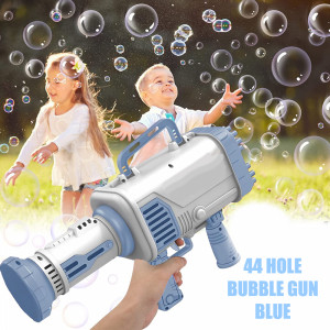 Единствен по рода си автомат за сапунени балони  СИН - 44 HOLE BUBBLE GUN BLUE