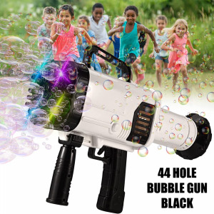 Единствен по рода си автомат за сапунени балони ЧЕРЕН - 44 HOLE BUBBLE GUN BLACK, детенце