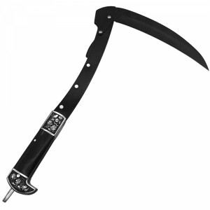 Зловещ двойно сгъваем сърп - коса  SICKLE с твърд калъф за колан