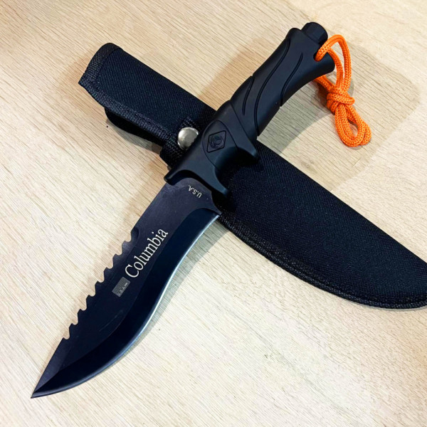 Олекотен ловен нож COLUMBIA MARINE BLACK EDDITION,  стомана 420, кания