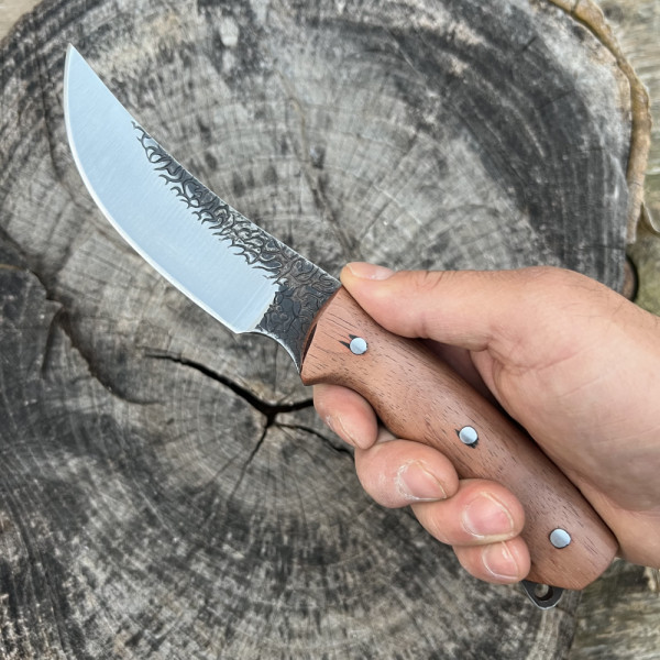 Масивен ловен нож ORIENT BLACKSMITH, стомана D2, дръжка ясен