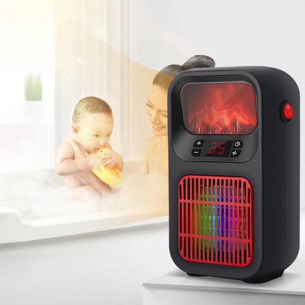 Отоплителен уред тип камина с изкуствен пламък Warm Air Blower PH-8002 - икономичен и портативен, BF23