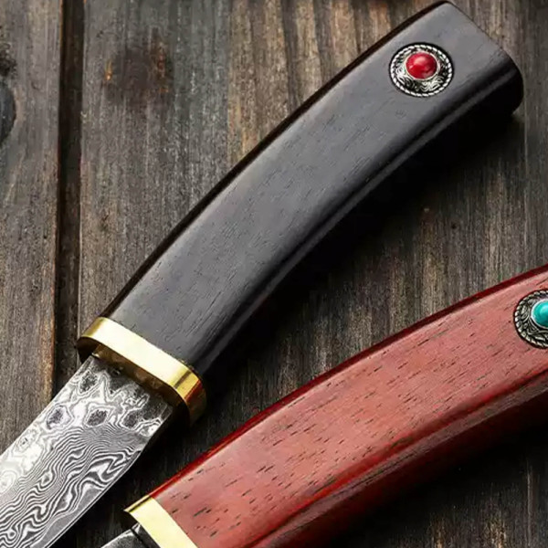 Ръчно изработен японски нож Kiku Matsuda: JAP EAST LIGHT DAMASKUS в традиционен стил, дамаска стомана