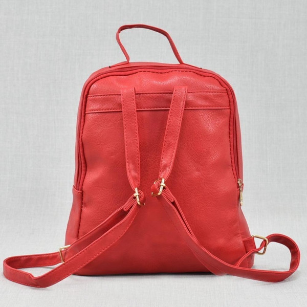 Луксозна дамска раница от еко кожа В8332 RED
