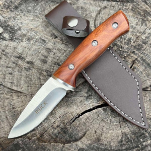 Масивен ловен нож фултанг BUCK, кания телешки бланк BROWN, стомана 9CR18MOV