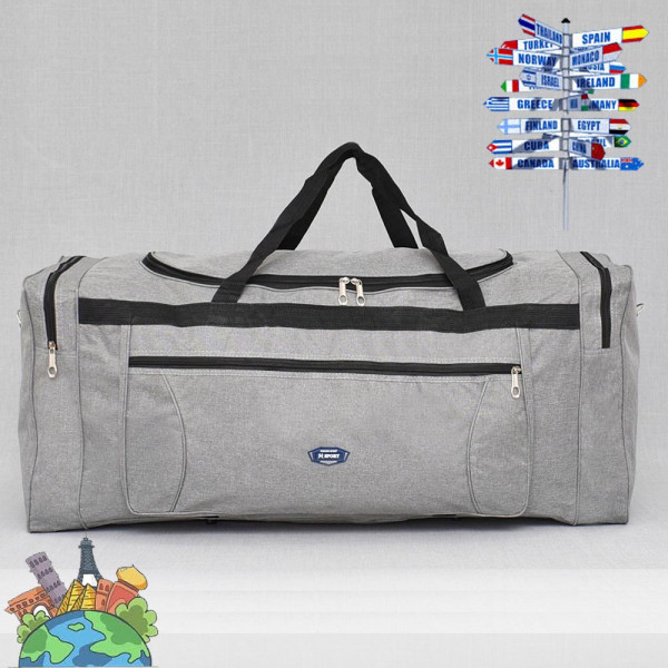 Текстилен пътен сак 01212 GREY 90см - здрав и удобен