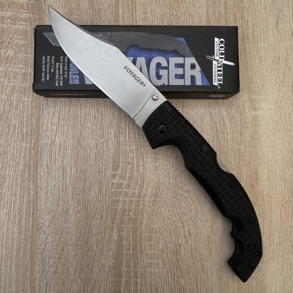Огромен сгъваем нож COLD STEEL VOYAGER SILVER, стомана CTS-BD1