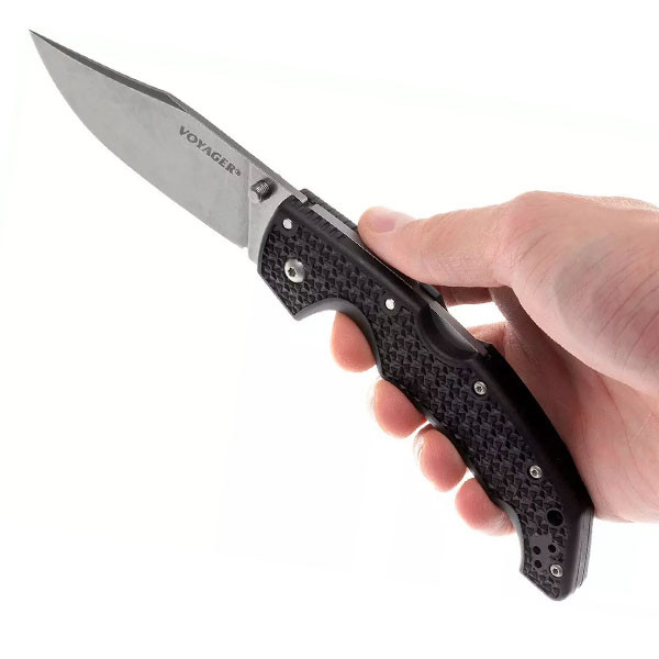 Огромен сгъваем нож COLD STEEL VOYAGER SILVER, стомана CTS-BD1