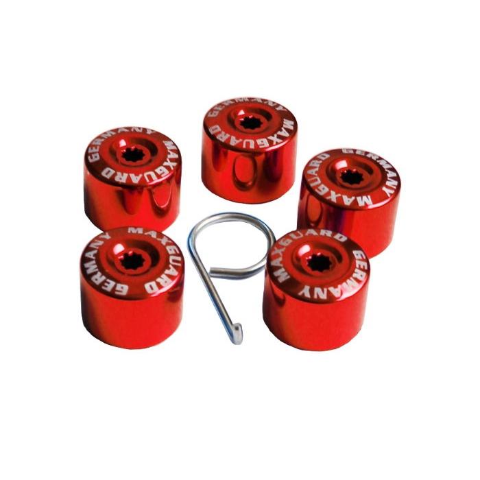 Декоративни капачки за болтове на джантите 19мм - Червен