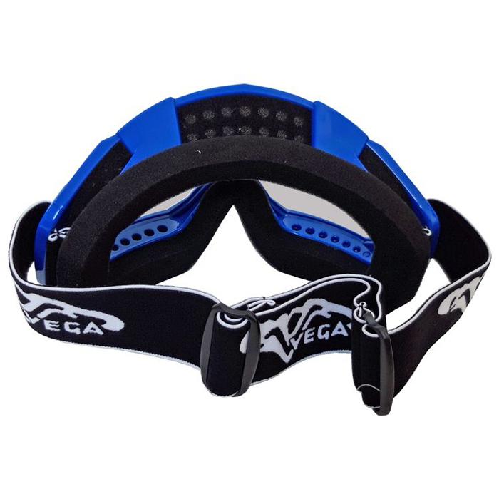 Мото очила с прозрачно стъкло - J-16 сини