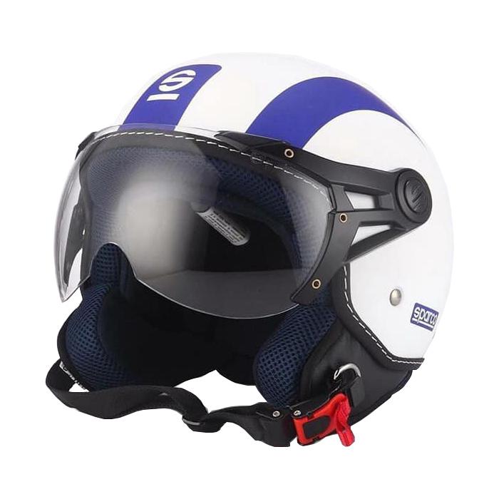 Каска за мотор Sparco BHR sp-501 бяло / синя 60052 размер S