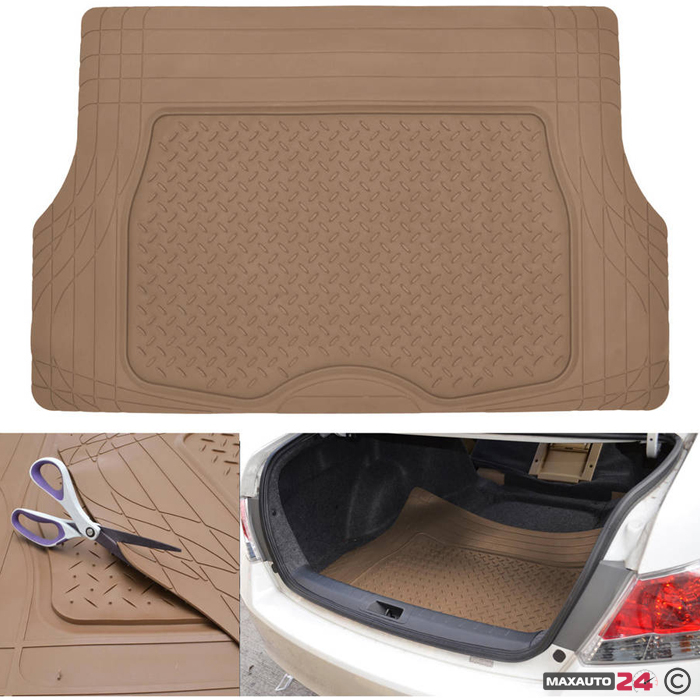 Гумена стелка за багажник универсална бежова 1802