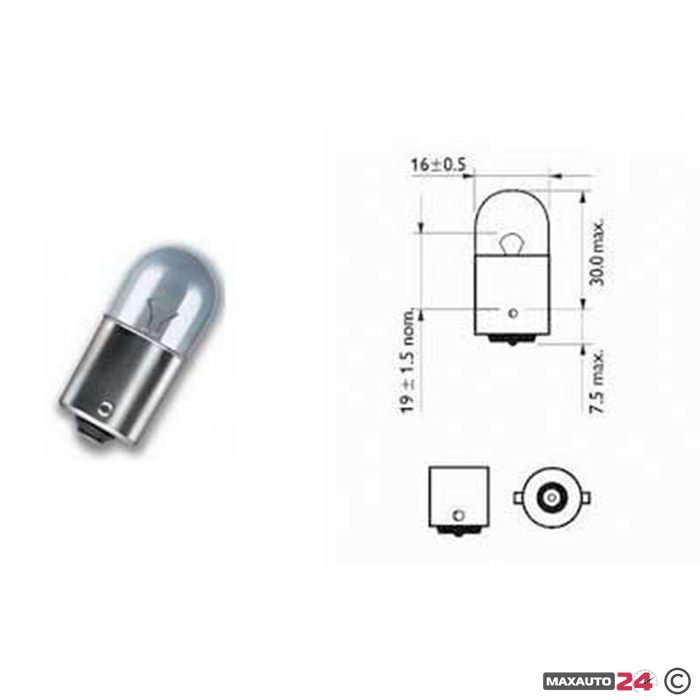 Крушка Maxxx light - G18 R5W 10бр/к-т
