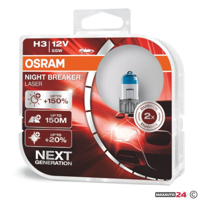 Халогенни крушки Osram Night Breaker Laser H3 2бр/к-т