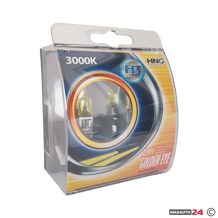 Халогенни крушки HNG H3 55W тип ''Golden eye'' жълти 2бр/к-т
