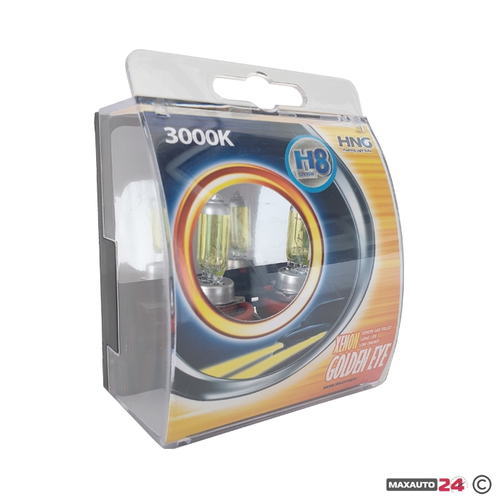 Халогенни крушки HNG H8 35W тип ''Golden eye'' жълти 2бр/к-т