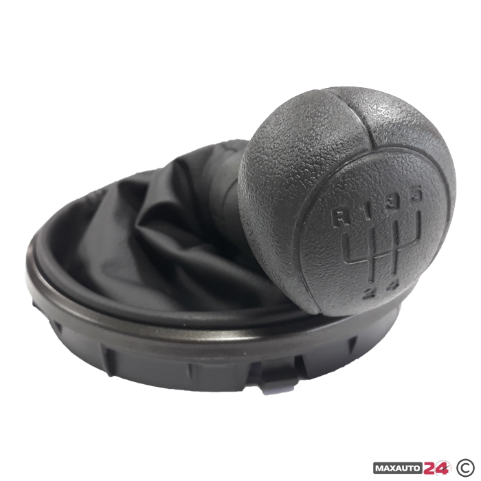 Топка за скоростен лост с маншон подходяща за Skoda Fabia 07-10 с 5 скорости - черна