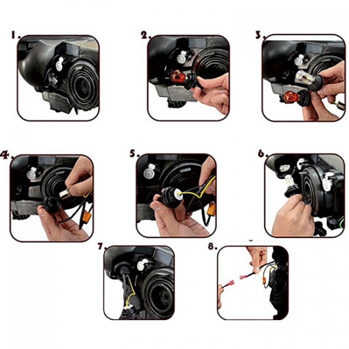 Диодни крушки с мигач - 1627 2бр/к-т