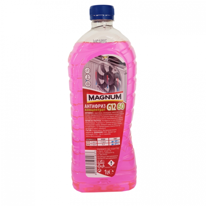 Антифриз концентрат 1 литър -  Magnum G12 до -60ºC - червен