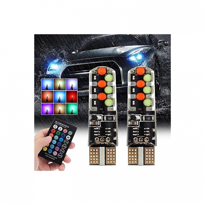 Диодни крушки с дистанционно P2057 2бр/к-т