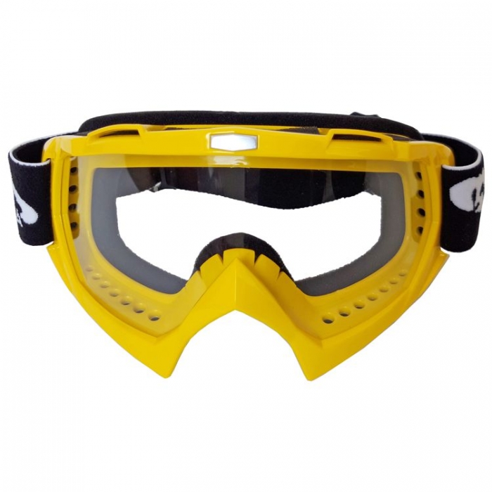 Мото очила с прозрачно стъкло - J-16 жълти