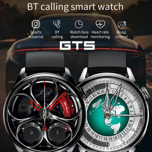 Луксозен смарт часовник GT5 - Bluetooth, IP68, унисекс, лек и удобен, известия