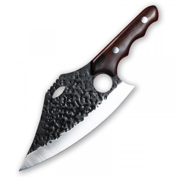Японски ръчно изработен кухненски нож  BLACKSMITH 035, 325 гр, кована стомана 5CR13Mov, фултанг