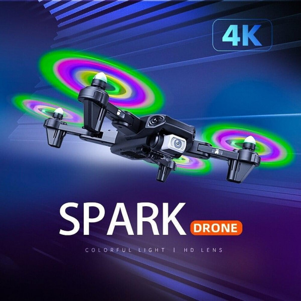 Светещ LED Дрон Meteor 1809 LED, дрон с 4K HD двойна камера WIFI FPV