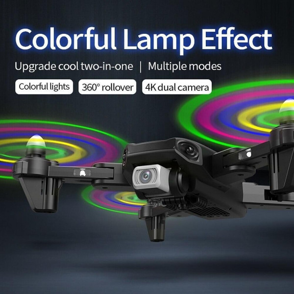 Светещ LED Дрон Meteor 1809 LED, дрон с 4K HD двойна камера WIFI FPV
