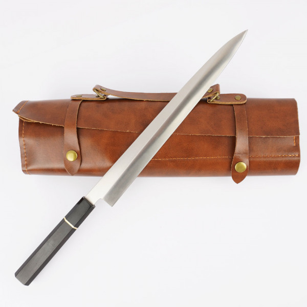 Калъф за ножове тип руло CHEFF's TOOLS,  телешка кожа за 5 броя ножове