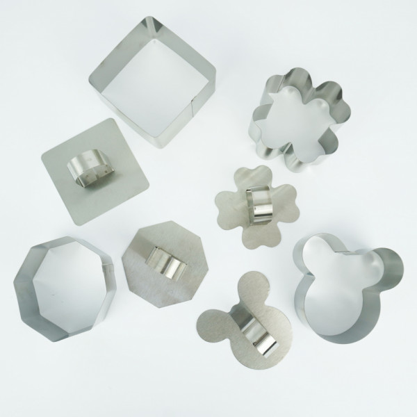 Метални форми за оформяне и декориране на ястия и сладки, 4бр