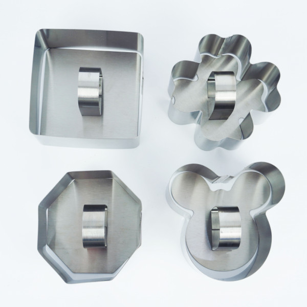 Метални форми за оформяне и декориране на ястия и сладки, 4бр