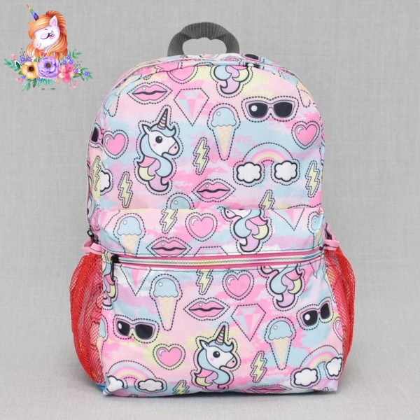 СУПЕР ПРОМО: Здрава спортна текстилна раница 12332 за училище, спорт и туризъм UNICORN