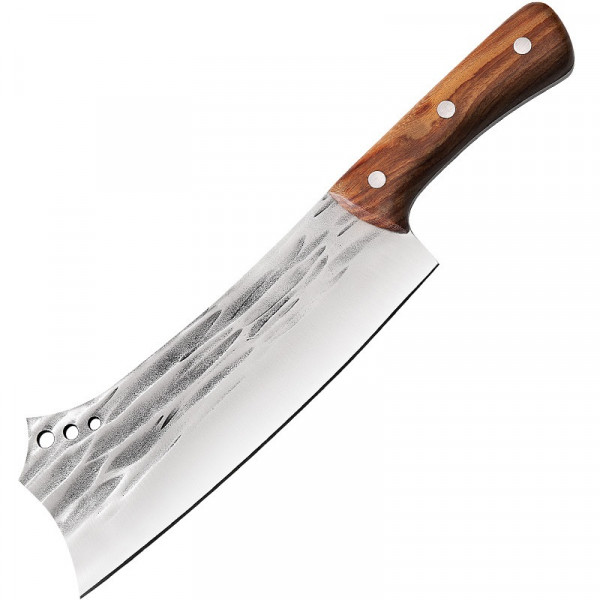 Тежък японски кухненски нож - сатър Nikiri SANTOKU,  фултанг, кована стомана 5CR13Mov, 615 gr.