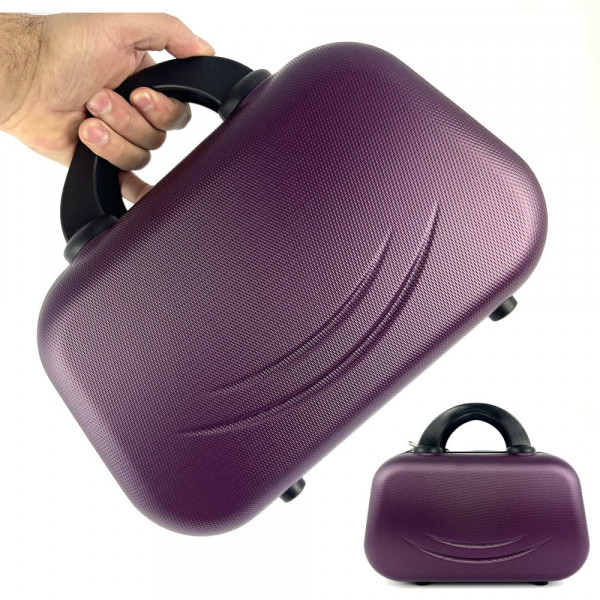 Рядък дизайн куфарна пътна чанта LADY B PURPLE, твърда ABS