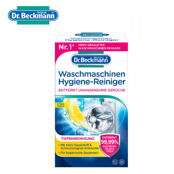 Препарат Dr. Beckmann за почистване и хигиенизиране на пералня с активен въглен, 250гр