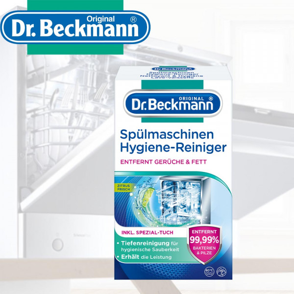 Почистващ препарат Dr. Beckmann за съдомиялни 75 гр., с подарък кърпичка