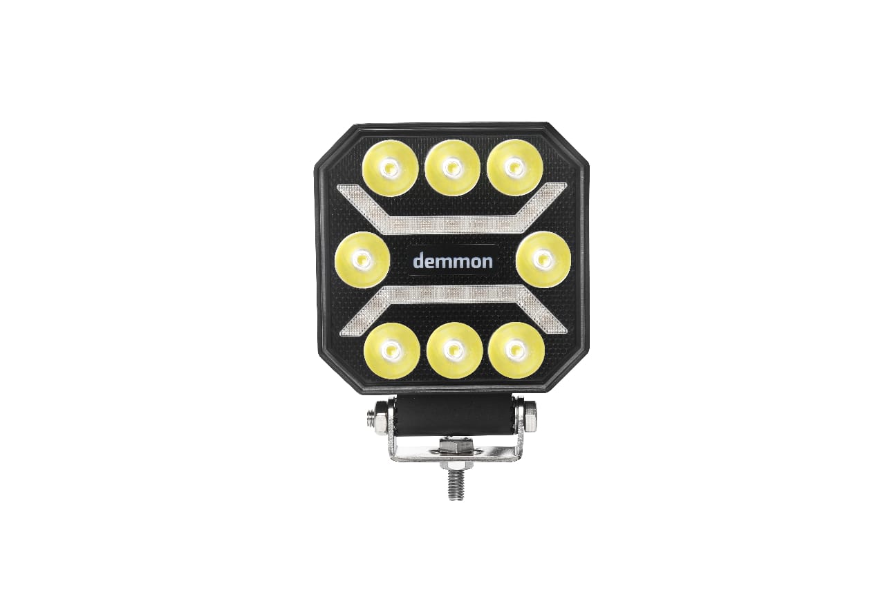 Универсална мощна LED ЛЕД диодна лампа халоген бяла светлина 27W 12V - 24V за камион трактор ролбар АТВ джип земеделски и селскостопански машини и др.