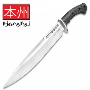 Огромен тактически / ловен нож Honshu Boshin Toothpick, ръчно шита кания телешка кожа и подаръчна кутия