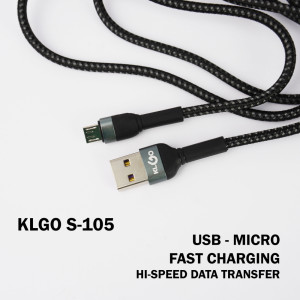 USB кабел за бързо зареждане и трансфер на данни KLGO S-105 за Micro, Android