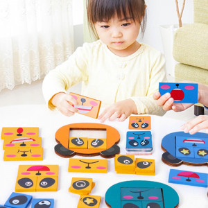 Детска цветна образователна играчка ПАНДА СМЯНА НА ЛИЦА по метода на МОНТЕСОРИ BT03, MNT🌞